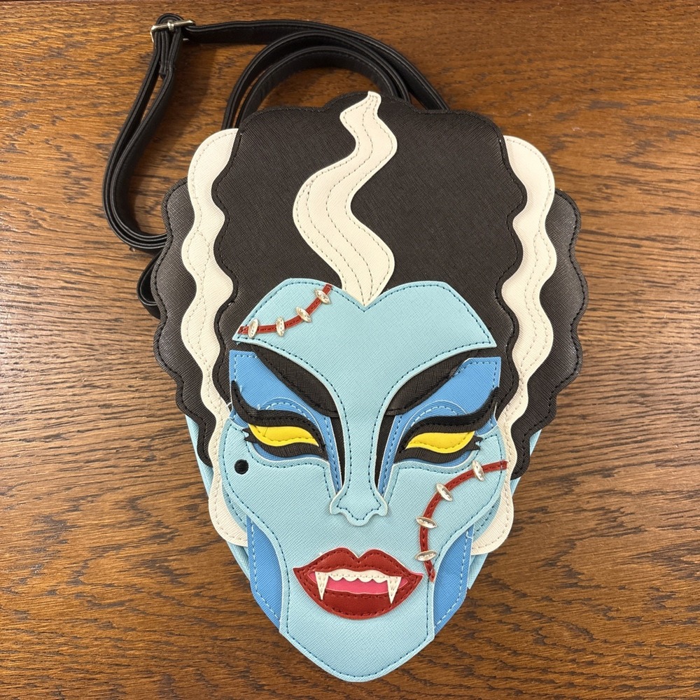 Love Pain and Stitches X Vixen Bride of Frankenstein Monster Crossbody Bag/Purse